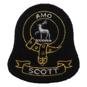 Clan Crest Badge, Embroidered, Clan Scott